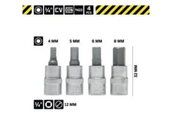 WGB Doppenset 1/4" Met Bitinzet, 4-delig 11 WGB Doppenset 1/4" Met Bitinzet, 4-delig -Rubi Shop DV 8 10391526 02 4c DE 20210318104659