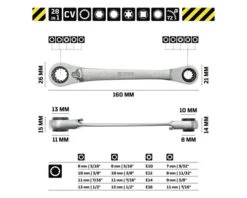 WGB Ring Ratelsleutel Omschakelbaar 8x10 - 11x13 Mm 16 WGB Ring Ratelsleutel Omschakelbaar 8x10 - 11x13 Mm -Rubi Shop DV 8 10391531 07 4c DE 20210318141755