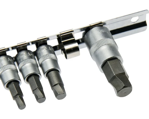 WGB Doppenset 1/4"+3/8" Met Gedraaide Bitinzet, 9-delig 4 WGB Doppenset 1/4"+3/8" Met Gedraaide Bitinzet, 9-delig - Afbeelding 2