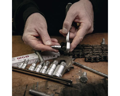 WGB Doppenset 1/4"+3/8" Met Gedraaide Bitinzet, 9-delig 5 WGB Doppenset 1/4"+3/8" Met Gedraaide Bitinzet, 9-delig - Afbeelding 3