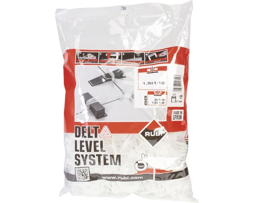 RUBI Delta Level System Clips 1,5 Mm 3-12 Mm, 400 Stuks 3 RUBI Delta Level System Clips 1,5 Mm 3-12 Mm, 400 Stuks