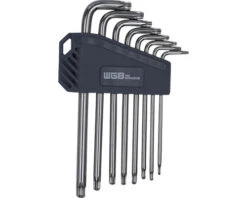 WGB Stiftsleutelset Torx Kogelkop, 8-delig