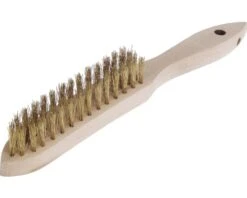 LESSMANN Handborstel Messingdraad Golvend 3-rijen