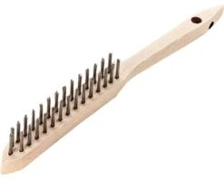 LESSMANN Handborstel Staaldraad Glad 2-rijen