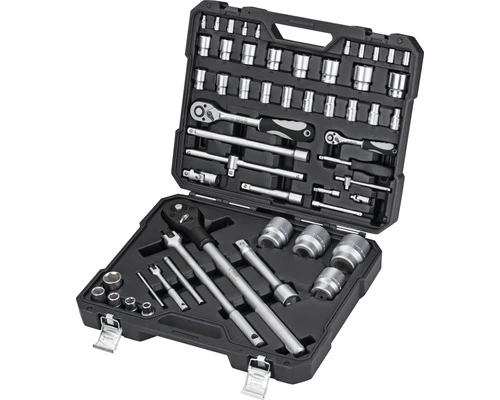 WGB Dopsleutelset 1/4" + 1/2" + 3/4", 54-delig 3 WGB Dopsleutelset 1/4" + 1/2" + 3/4", 54-delig