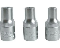WGB Doppenset 1/4" Binnenzeskant, 3-delig