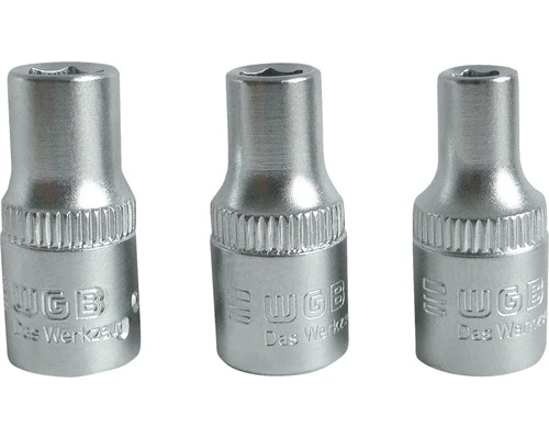 WGB Doppenset 1/4" Binnenzeskant, 3-delig 3 WGB Doppenset 1/4" Binnenzeskant, 3-delig
