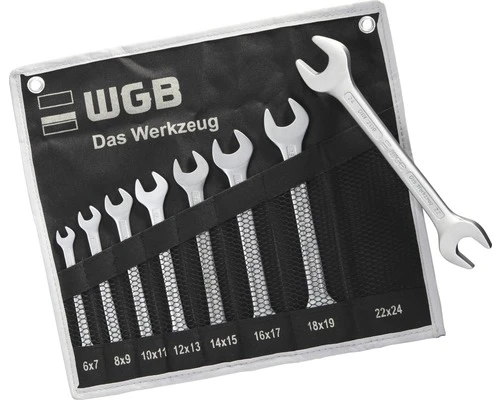 WGB Steeksleutel Set 6x7 Mm - 22x24 Mm In Roltas 8-delig 3 WGB Steeksleutel Set 6x7 Mm - 22x24 Mm In Roltas 8-delig