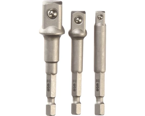WGB Adapterset Voor Schroefboormachines 1/4"+3/8"+1/2" 3 WGB Adapterset Voor Schroefboormachines 1/4"+3/8"+1/2"