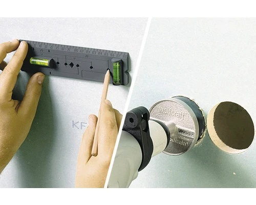 WOLFCRAFT Sjabloon Voor Spouwmuurstopcontacten 4 WOLFCRAFT Sjabloon Voor Spouwmuurstopcontacten - Afbeelding 2