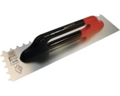 MAURERLOB Zwitserse Lijmspaan Halfrond Getand 50x13 Cm RVS