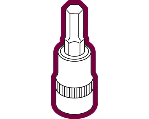 WGB Binnenzeskant Dop 1/2" 6 Mm 5 WGB Binnenzeskant Dop 1/2" 6 Mm - Afbeelding 3