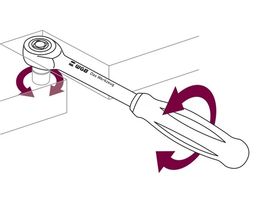 WGB Ratelsleutel Rotary 1/2" 4 WGB Ratelsleutel Rotary 1/2" - Afbeelding 2